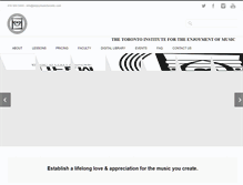Tablet Screenshot of enjoymusictoronto.com